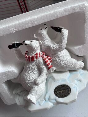 Vintage Coca-Cola Heritage Collection Polar Bear and Friend Figurine #77013 NIB